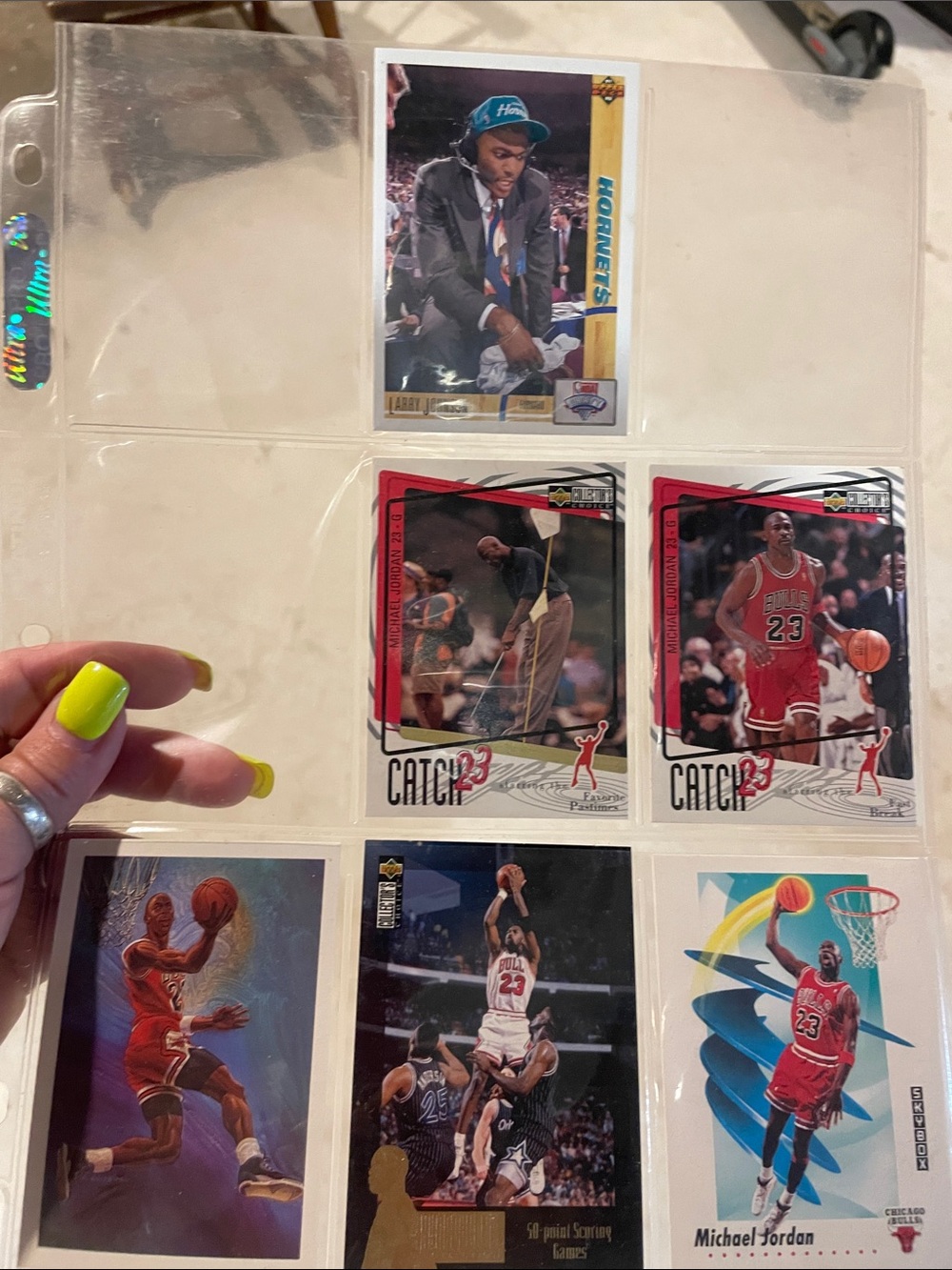Michael Jordan Basketball Card Collection - Red Accents